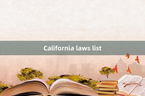 California laws list