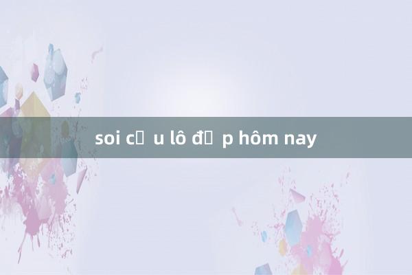 soi cầu lô đẹp hôm nay