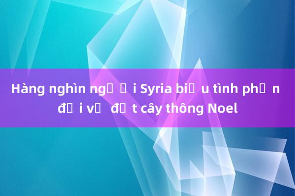 Hàng nghìn người Syria biểu tình phản đối vụ đốt cây thông Noel