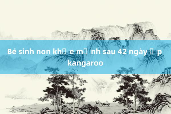 Bé sinh non khỏe mạnh sau 42 ngày ấp kangaroo