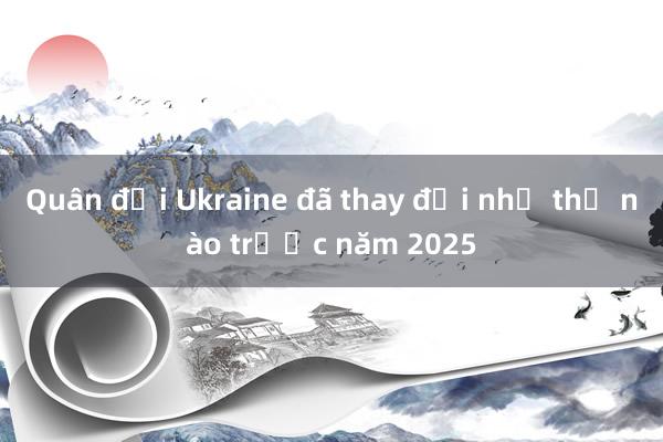 Quân đội Ukraine đã thay đổi như thế nào trước năm 2025