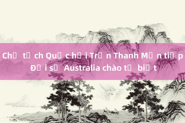 Chủ tịch Quốc hội Trần Thanh Mẫn tiếp Đại sứ Australia chào từ biệt