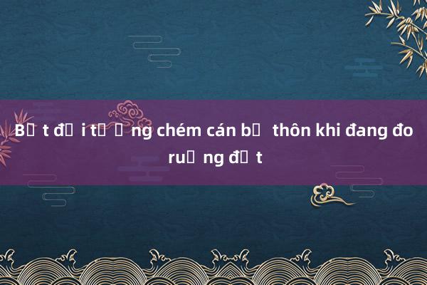 Bắt đối tượng chém cán bộ thôn khi đang đo ruộng đất